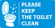 Please keep toilet clean label png illustration