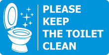 Please Keep Toilet Clean Label Png Illustration