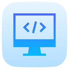 web programming flat gradient icon