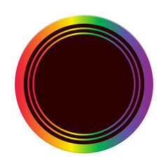 Canvas Print - rainbow lgbt round frame