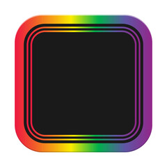 Wall Mural - rainbow lgbt square frame