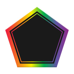 Sticker - rainbow lgbt geometric frame