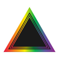 Poster - rainbow lgbt geometric frame