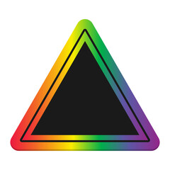 Sticker - rainbow lgbt geometric frame