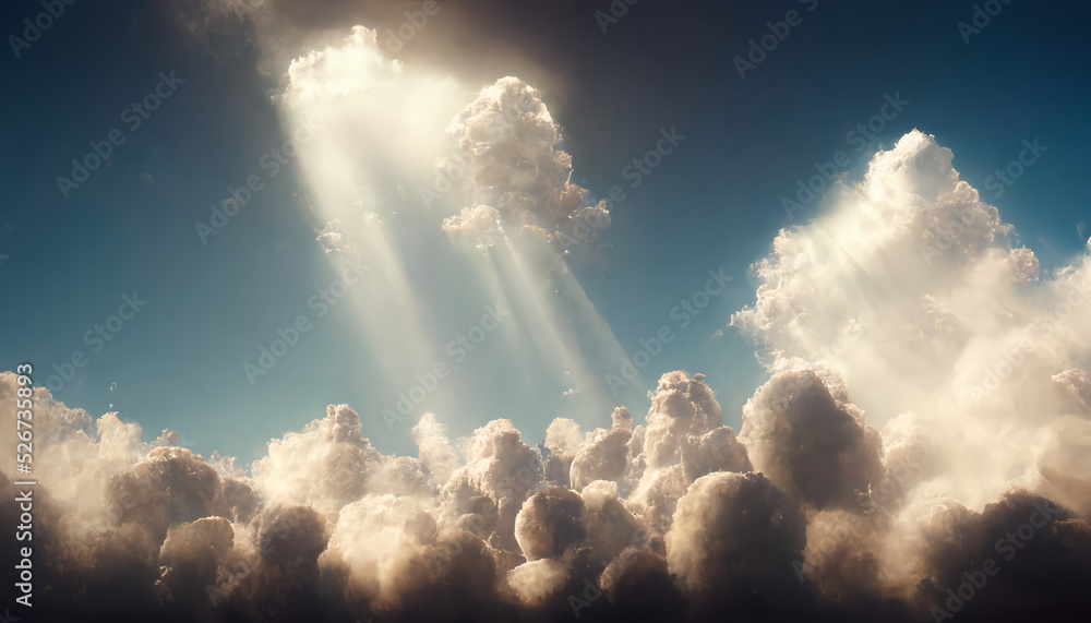 Geode Ray God ray and clouds Stock Photo | Adobe Stock
