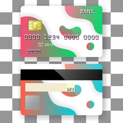 Sticker - credit card template background design banking clean white