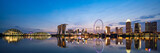 Fototapeta Big Ben - Panoramic view of Singapore Marina Bay area and CBD district at Magic hour.