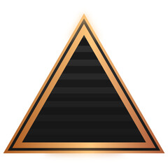 Wall Mural - black triangle bronze frame background
