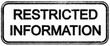 Restricted information stamp over transparent backgound.