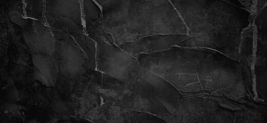 Wall Mural - Exploring the Dark Beauty of Mystic Textures and Distressed Surfaces, Black stone concrete texture background. Dark grey black cement for background.