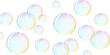 Realistic rainbow bubbles illustration on a white background - Design bubble element - banner