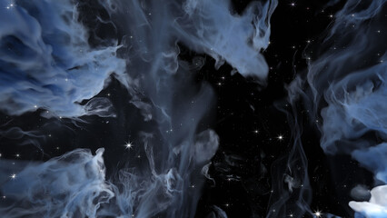 Wall Mural - 3d render space galaxy cloud cosmos realistic illustration background