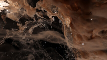 Wall Mural - 3d render space galaxy cloud cosmos realistic illustration background