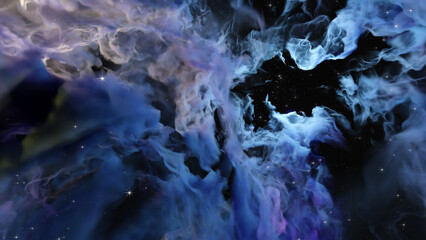 Wall Mural - 3d render space galaxy cloud cosmos realistic illustration background