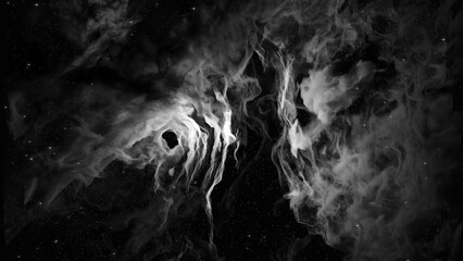 Wall Mural - white 3d render space galaxy cloud cosmos realistic illustration background