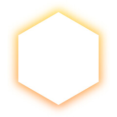 Sticker - neon shadow hexagon background
