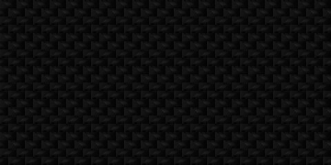 Dark black Geometric grid Carbon fiber background Modern dark abstract seamless texture