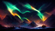 Northern lights (Aurora Borealis) as wallpaper background