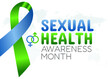 vector graphic of sexual health awareness month good for sexual health awareness month celebration. flat design. flyer design.flat illustration.