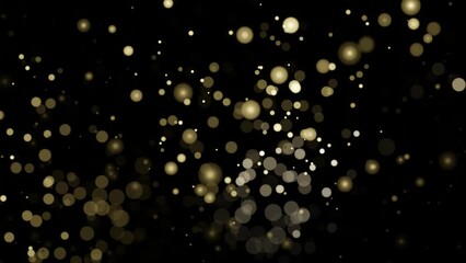 Wall Mural - Shiny golden glitter dust. Sparkling glittery background.