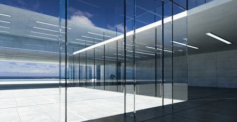 Wall Mural - Modern glass wall commercial buildings