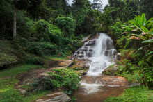 Monta-than Waterfall In Doi Suthep-pui National Park, Chiang Mai, Thailand (in Dark Tone)