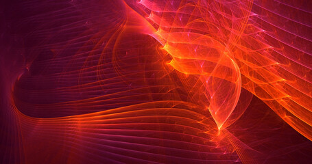 3D rendering abstract multicolor technology fractal light background