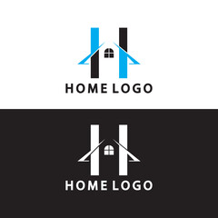 Initial letter H  Home logo icon vector illustration design