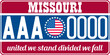 © fatih - Vehicle license plates marking in Missouri in United States of America, Car plates. Vehicle license numbers of different American states. Vintage print for tee shirt graphics,sticker and poster