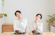 © polkadot - 食事する夫婦（料理・朝食・自炊・和食・健康・カップル）