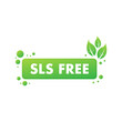© DG-Studio - Green icon with sign sls free. Sls free on white background.