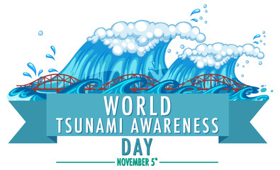 Canvas Print - World Tsunami Awareness Day Banner Design