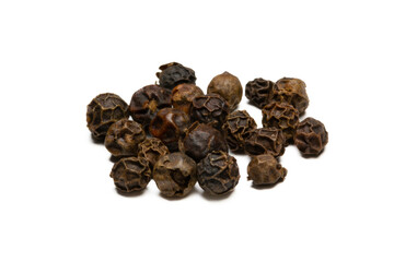 Wall Mural - heap of black pepper, close-up macro photo. front view