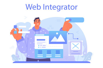 Wall Mural - web integration. website layout converting and integrating