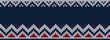 Ugly sweater Christmas party border. Knitted background pattern scandinavian ornaments.