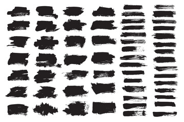 Wall Mural - vector collection grunge paint brush stroke. text boxes for banner design.