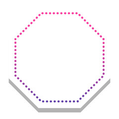 gradient octagon frame with white background
