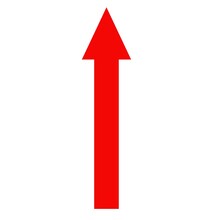 Red Arrow On White Background
