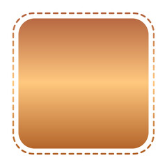 Sticker - bronze square background
