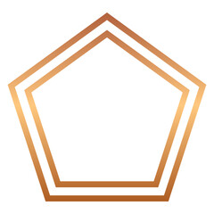 Sticker - bronze geometric frame
