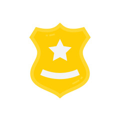 Wall Mural - police badge icon in vector. logotype