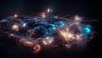 Wall Mural - abstract space background. constellations and nebulae, horoscope and predictions. universe. 3d illus