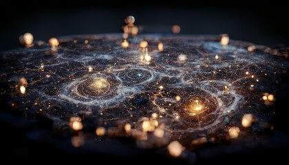 Wall Mural - abstract space background. constellations and nebulae, horoscope and predictions. universe. 3d illus