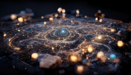 Wall Mural - abstract space background. constellations and nebulae, horoscope and predictions. universe. 3d illus