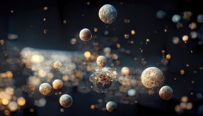 Wall Mural - abstract space background. constellations and nebulae, horoscope and predictions. universe. 3d illus