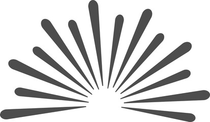 Wall Mural - sun rays icon, shine and burst line