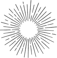 Wall Mural - sun rays icon, shine and burst line