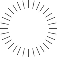 Wall Mural - sun rays icon, shine and burst line