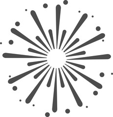 Wall Mural - sun rays icon, shine and burst line