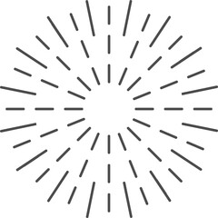 Wall Mural - sun rays icon, shine and burst line